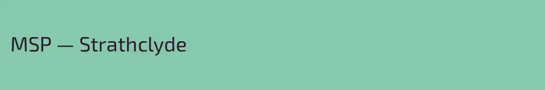 MSP — Strathclyde